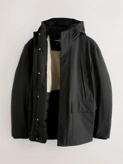 Jassen En Jacks*Next - ThermoGen Parka Jack met Borg voering Zwart