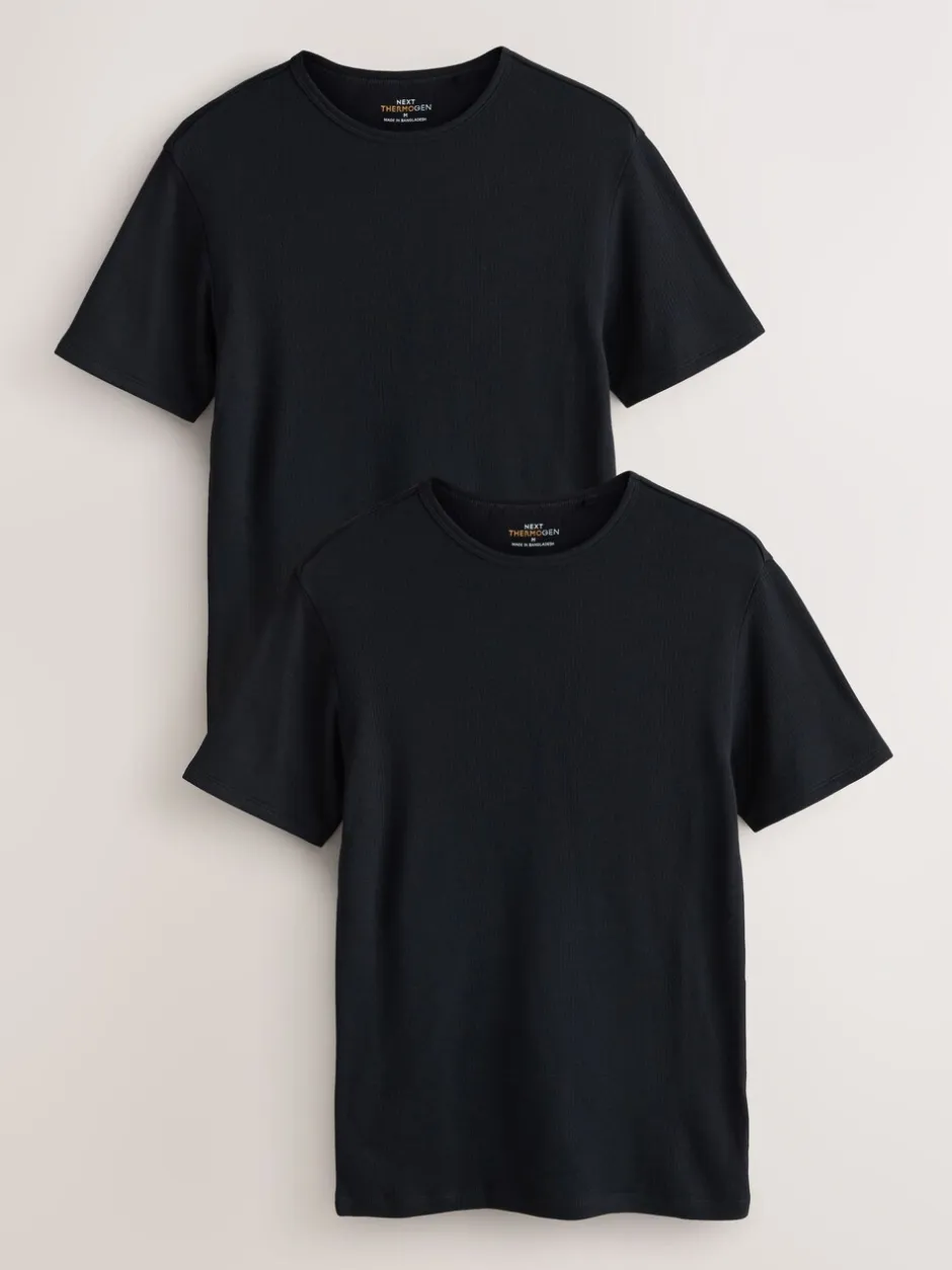 Ondergoed|Ondergoed|Next - Thermogen Thermal Tops 2 Pack Zwart