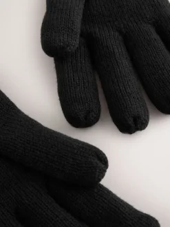 Mutsen, Sjaals En Handschoenen*Next - Thinsulate Knitted Touchscreen Gloves Zwart