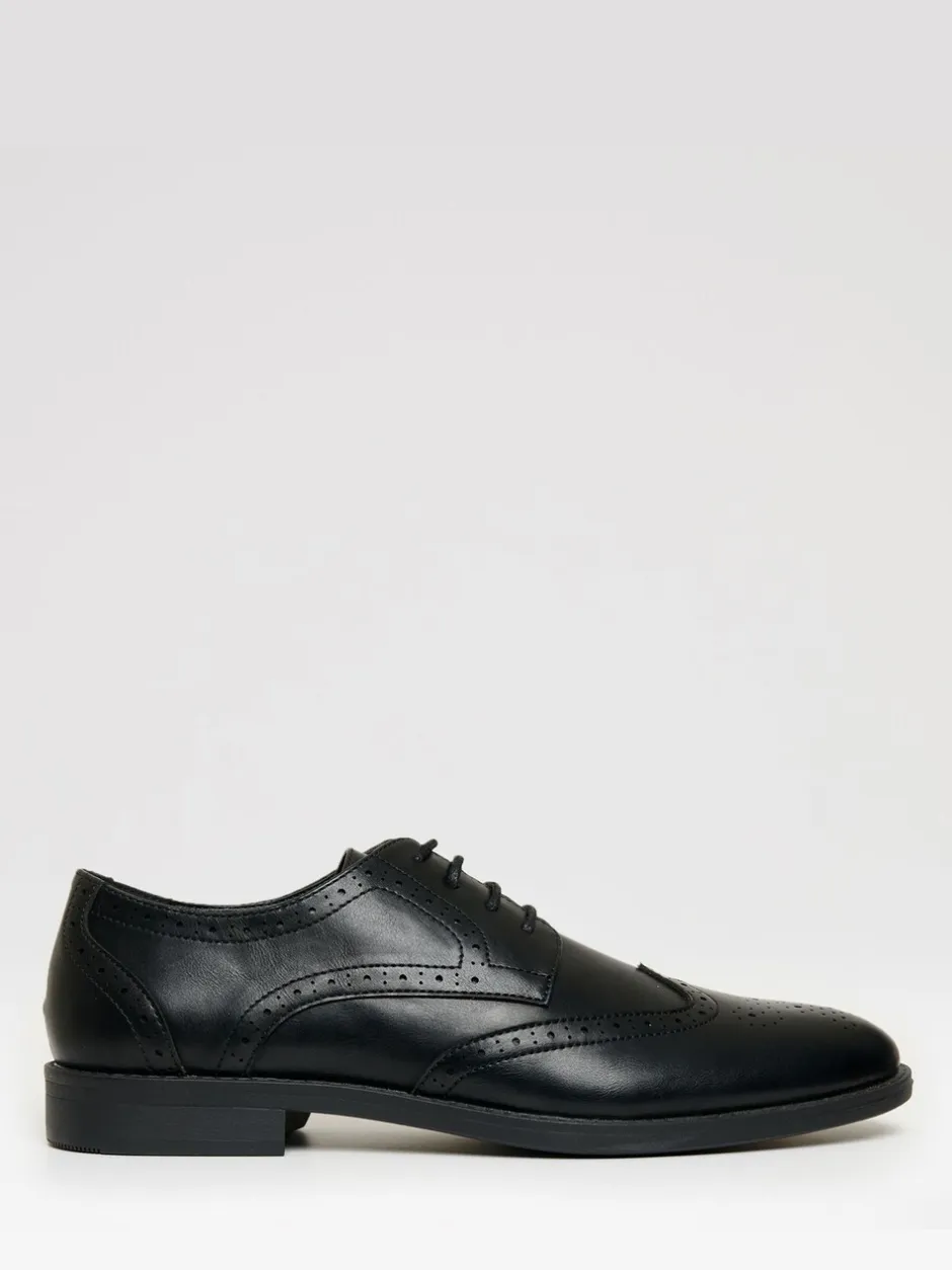 Formele Schoenen|Threadbare - - Imitatieleren brogues Zwart