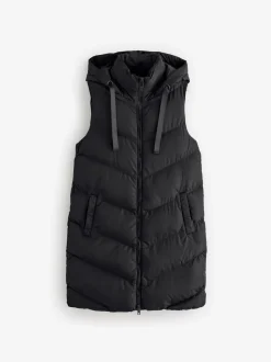 Jassen En Jacks*Threadbare - - Lange bodywarmer Zwart