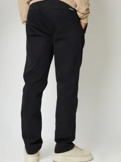 Broeken En Chino's|Threadbare - Broeken van canvas met Rechte pijpen en stretchy Zwart