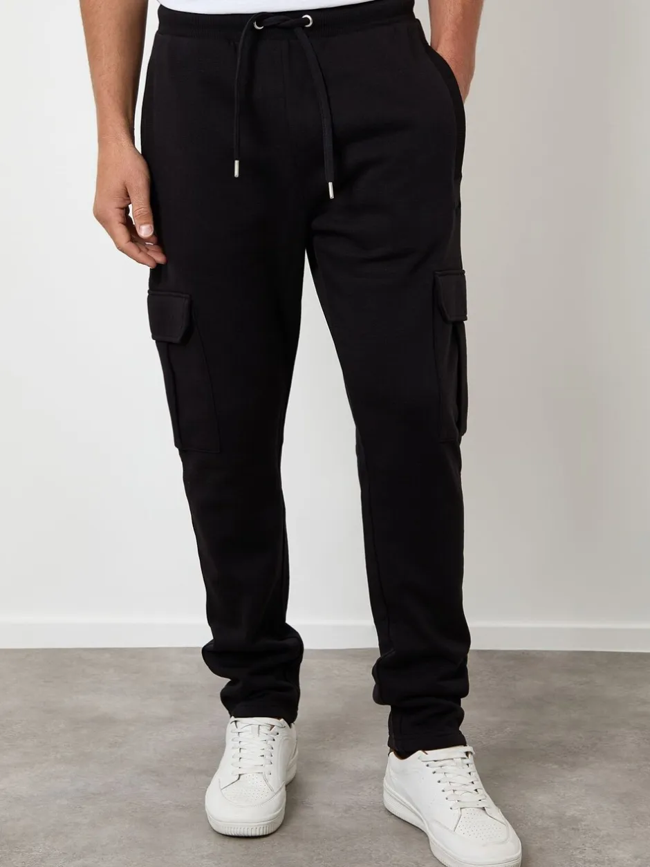 Joggingbroeken*Threadbare - Cargo Joggers Zwart