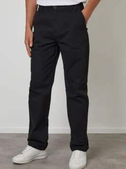 Broeken En Chino's*Threadbare - Chino met rechte pijpen en stretchy tailleband Zwart