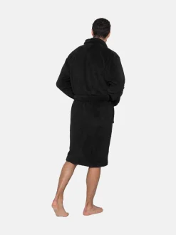 Kamerjassen En Badjassen|Threadbare - Cosy Borg Dressing Gown Zwart