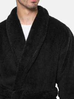 Kamerjassen En Badjassen|Threadbare - Cosy Borg Dressing Gown Zwart