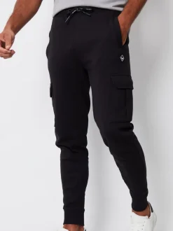 Joggingbroeken|Threadbare - joggingbroek in cargostijl Zwart