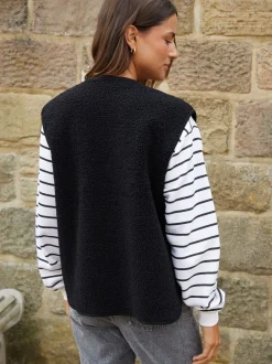 Jassen En Jacks*Threadbare - omkeerbaar gilet met borg Zwart