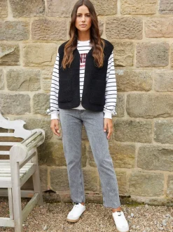 Jassen En Jacks*Threadbare - omkeerbaar gilet met borg Zwart