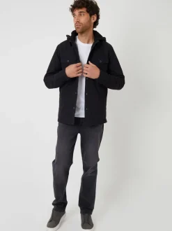 Blazers En Business-Jasjes|Threadbare - Quilted Shacket with Borg Lined Hood Zwart