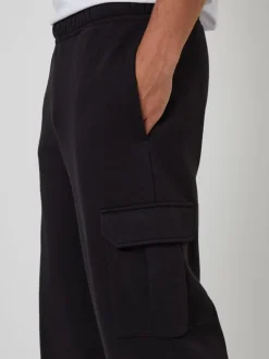 Joggingbroeken|Threadbare - Wide Leg Cargo Joggers Zwart