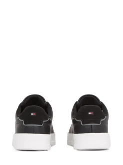 Sneakers|Tommy Hilfiger - Court Essential Leather Trainers Zwart