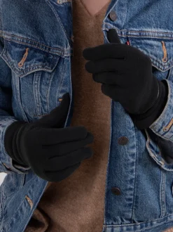 Mutsen, Handschoenen En Sjaals*Totes - Isotoner thermische smartouch-winterhandschoenen met biesdetail voor dames Zwart