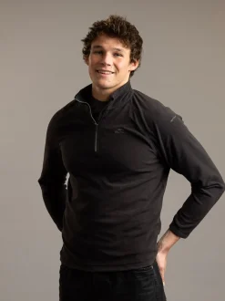 Sportkleding|Sweaters En Hoody´S|Trespass - Blackford microfleece met korte rits Zwart
