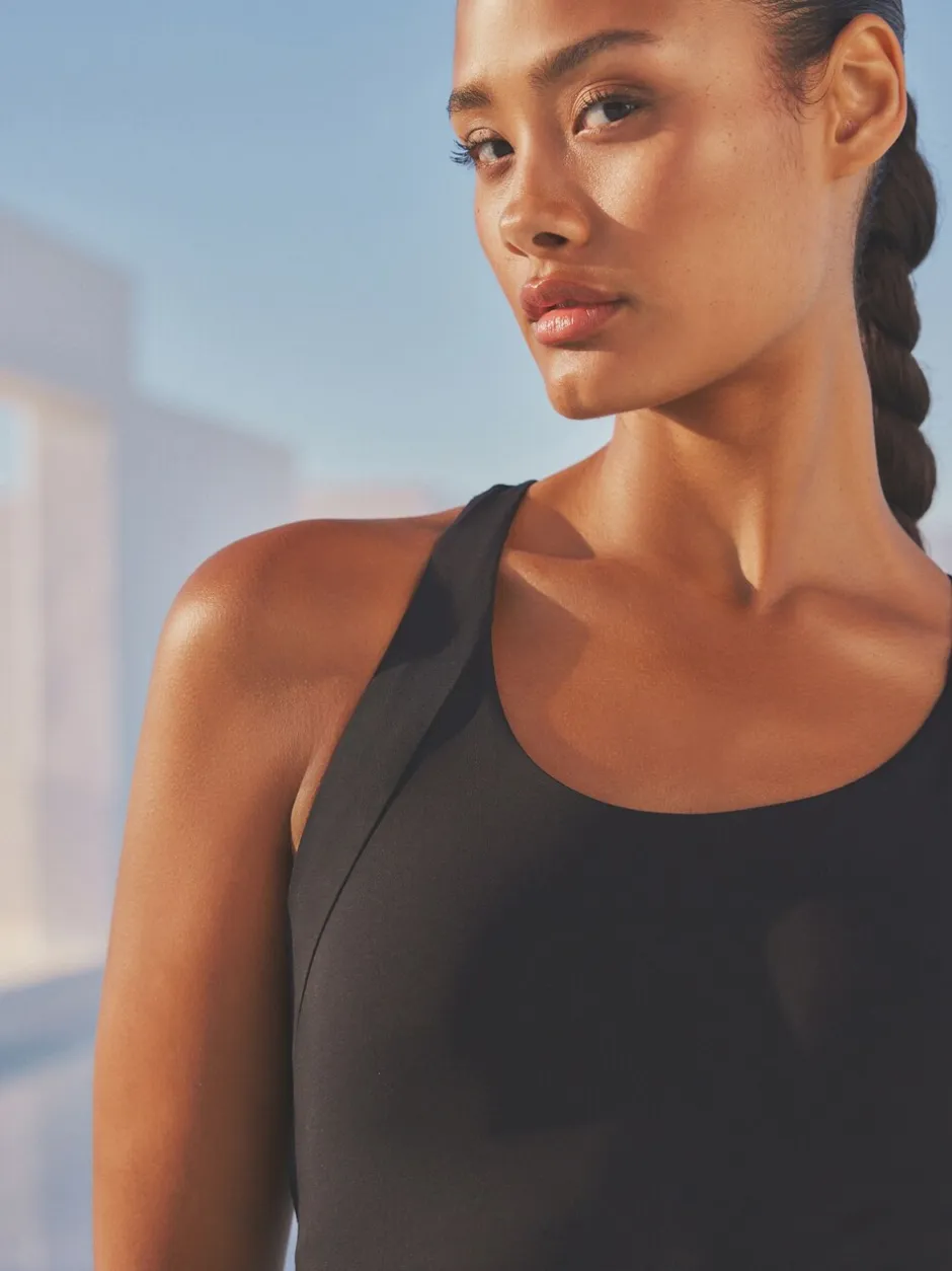 Badkleding|Next - Unitard buikcorrigerend badpak Zwart