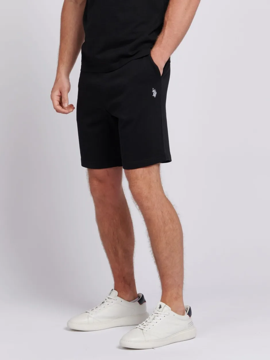 Shorts*U.S. Polo Assn - Mens Double Horsemen Sweat 100% Cotton Shorts Zwart