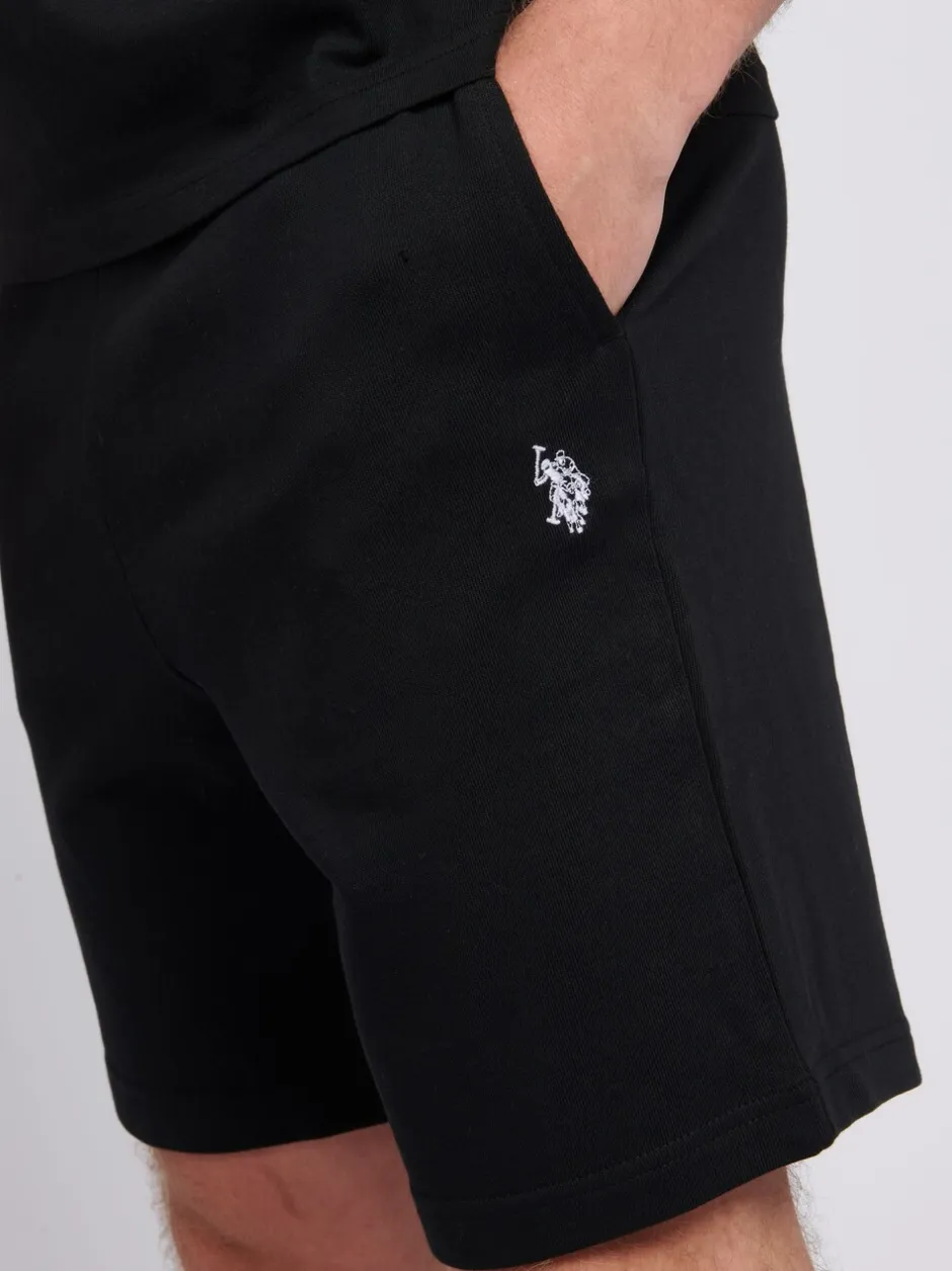 Shorts*U.S. Polo Assn - Mens Double Horsemen Sweat 100% Cotton Shorts Zwart
