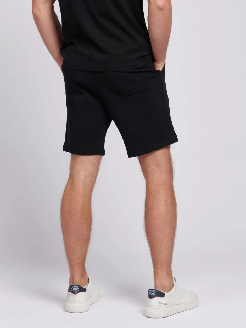 Shorts*U.S. Polo Assn - Mens Double Horsemen Sweat 100% Cotton Shorts Zwart