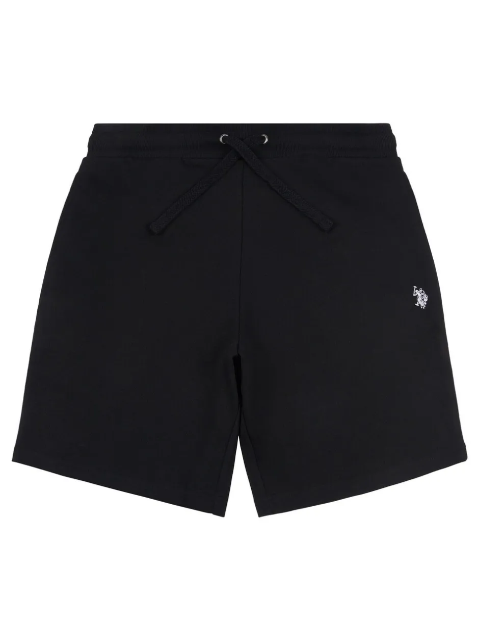 Shorts*U.S. Polo Assn - Mens Double Horsemen Sweat 100% Cotton Shorts Zwart