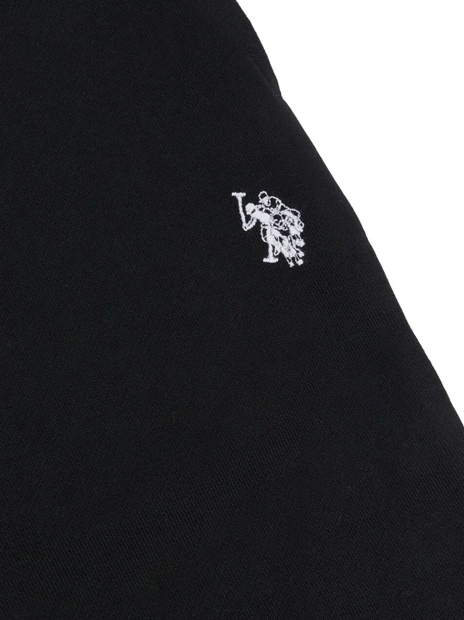 Shorts*U.S. Polo Assn - Mens Double Horsemen Sweat 100% Cotton Shorts Zwart