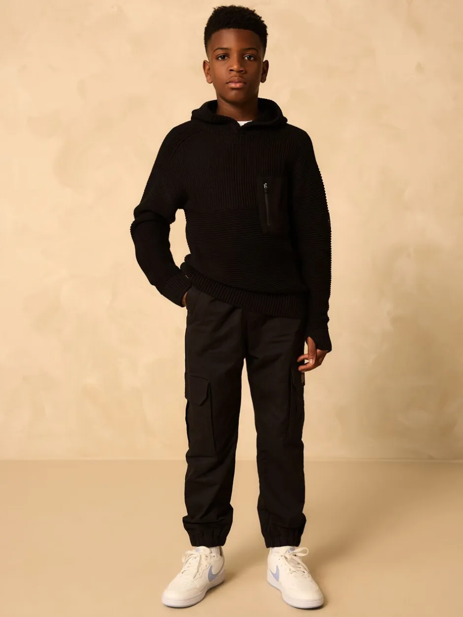 Truien En Breisels*Next Zwart - Utility gebreide hoodie (3-16jr)