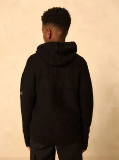 Truien En Breisels*Next Zwart - Utility gebreide hoodie (3-16jr)
