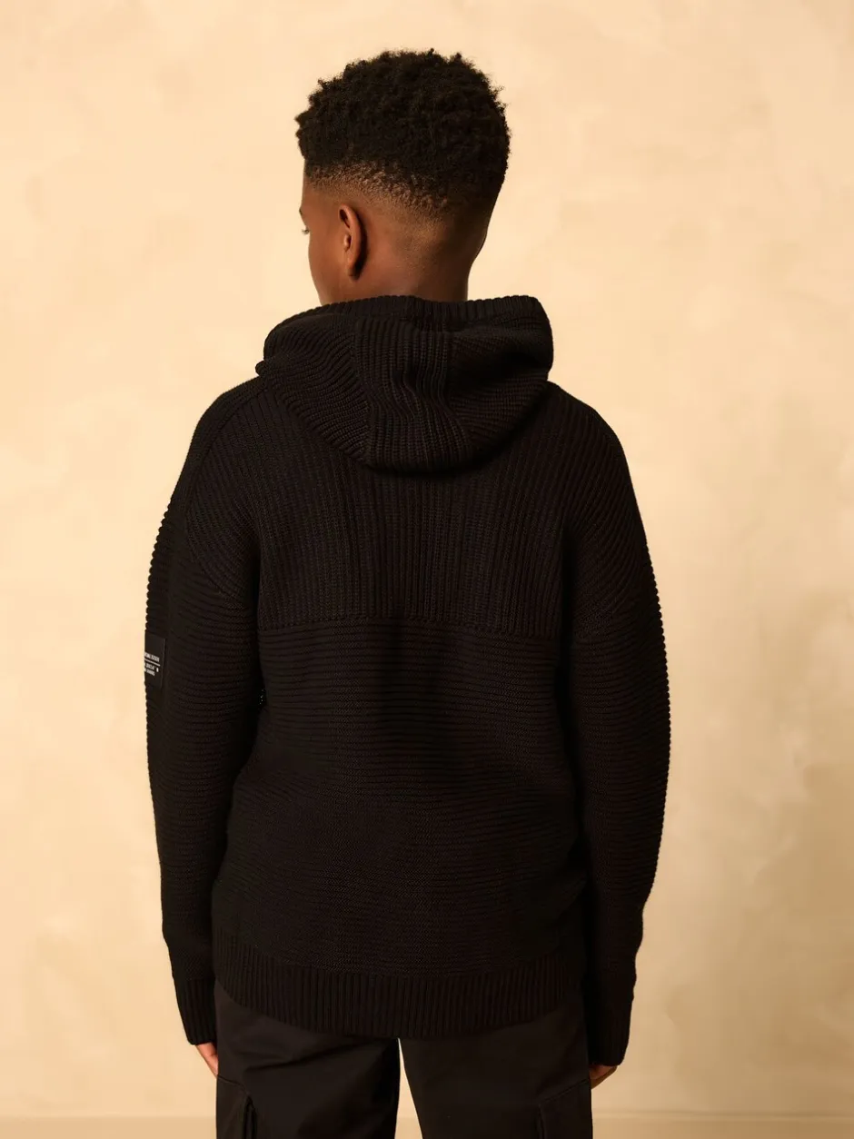 Truien En Breisels*Next Zwart - Utility gebreide hoodie (3-16jr)