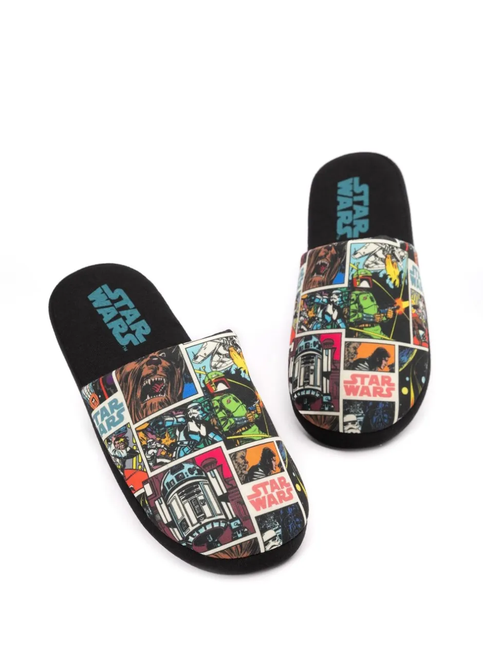 Pantoffels|Vanilla Underground Zwart - Mr Men Mr Lazy pantoffels