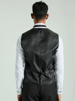 Vesten|Next - Velvet Waistcoat Zwart