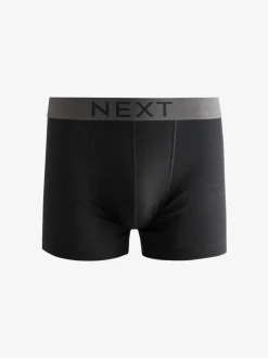 Ondergoed|Ondergoed*Next Zwart - Verpakking van 4 - 100% katoenen boxershorts