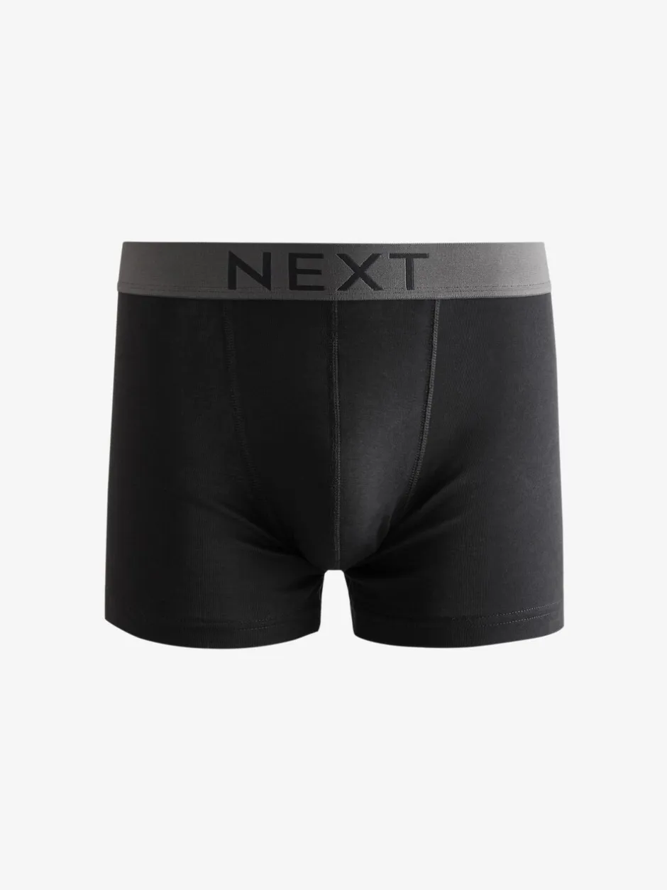 Ondergoed|Ondergoed*Next Zwart - Verpakking van 4 - 100% katoenen boxershorts