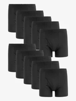 Ondergoed|Ondergoed|Next Zwart - Verpakking van 10 - Boxershorts met A-voorkant