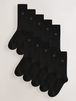 Sokken|Sokken|Next - Verpakking van 10 - Comfortabele sokken met verzachte zool Zwart