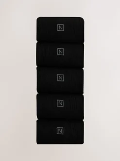 Sokken|Sokken*Next - Verpakking van 5 - Comfortabele sokken met verzachte zool Zwart