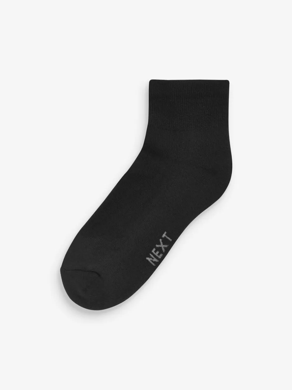 Sokken|Sokken|Next - Verpakking van 10 - Halfhoge sneakersokken met demping Zwart