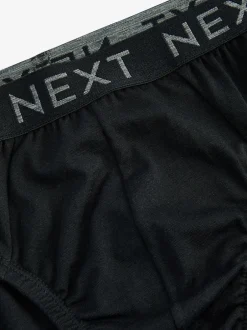 Ondergoed|Ondergoed|Next - Verpakking van 10 - Katoenrijke slips Zwart