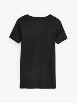 Ondergoed|Rompertjes En Hemdjes|Next - Verpakking van 3 100% katoenen shirts met korte mouwen (1,5-16jr) Zwart