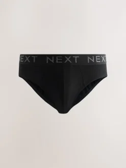 Ondergoed|Ondergoed|Next - Verpakking van 5 - Katoenrijke slips Zwart