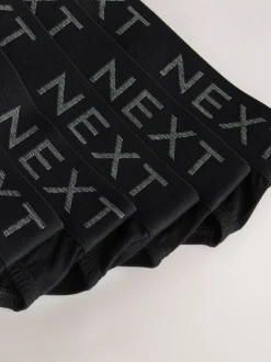 Ondergoed|Ondergoed|Next - Verpakking van 5 - Katoenrijke slips Zwart