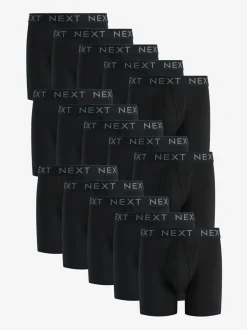 Ondergoed|Ondergoed|Next Zwart - Verpakking van 15 - Sportboxershorts met A-voorkant en langere pijpen