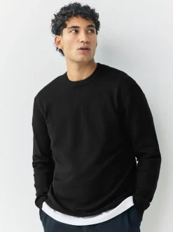 Gebreide Kleding*Next Zwart - Verpakking van 2 regular-fit zacht aanvoelende truien met ronde hals