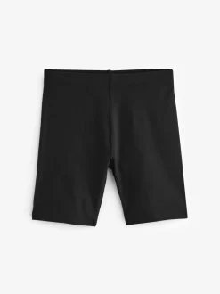 Schoolkleding|Shorts En Rokken|Next - Verpakking van 2 stretchy fietsshorts met hoog katoengehalte (3-16jr) Zwart