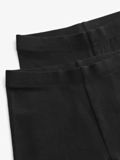 Schoolkleding|Shorts En Rokken|Next - Verpakking van 2 stretchy fietsshorts met hoog katoengehalte (3-16jr) Zwart