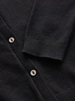 Gebreide Kleding|Next - Vest met knopen 3jr-16jr (3mnd-16jr) Zwart