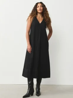 Jurken*Next - V-Neck Sleeveless Maxi Dress Zwart