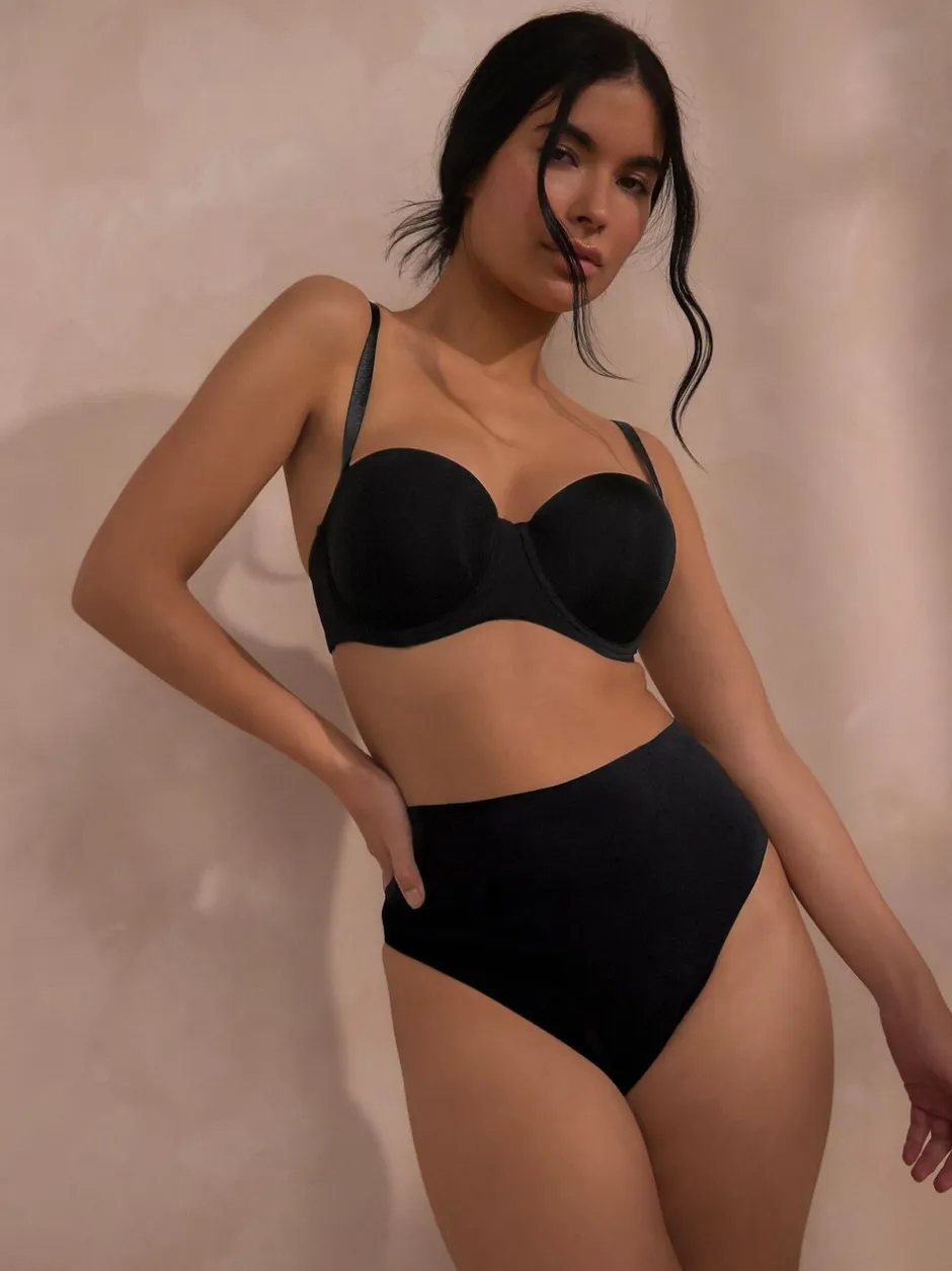 Shapewear|Next - Vormgevend slipje met buikcorrectie van premium katoenmix Zwart