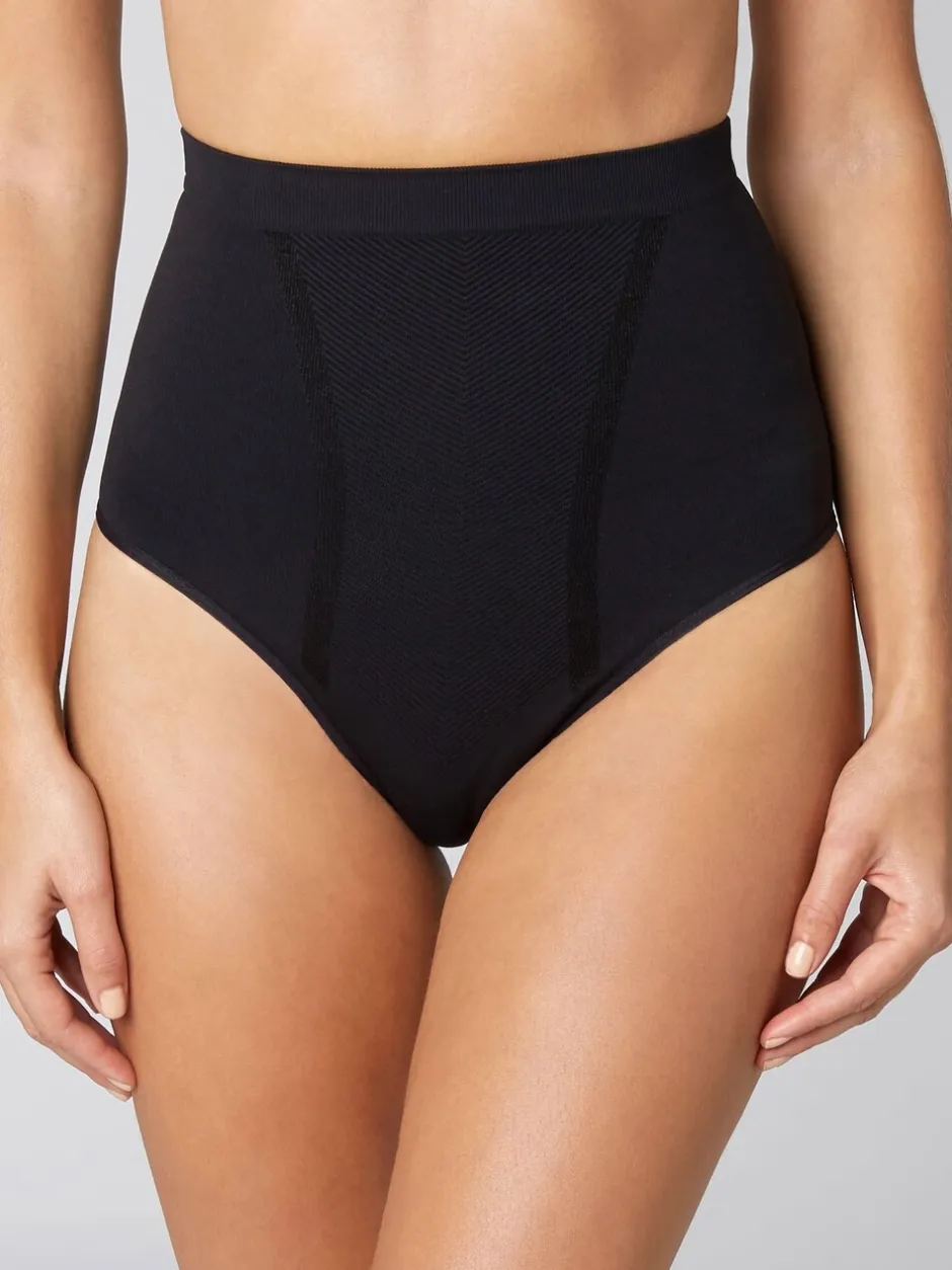 Shapewear|Next - Vormgevende naadloze slip voor gladdere dijen met stevige buikcorrectie Zwart