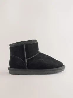 Boots|Next - Waterafstotende korte suède instaplaarzen Zwart