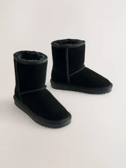 Boots|Next - Waterafstotende suède instaplaarzen Zwart