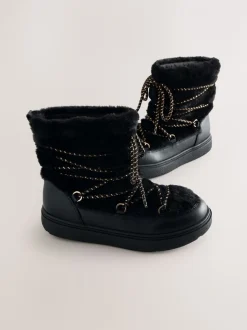 Boots|Next - Waterbestendige laarzen van borg Zwart